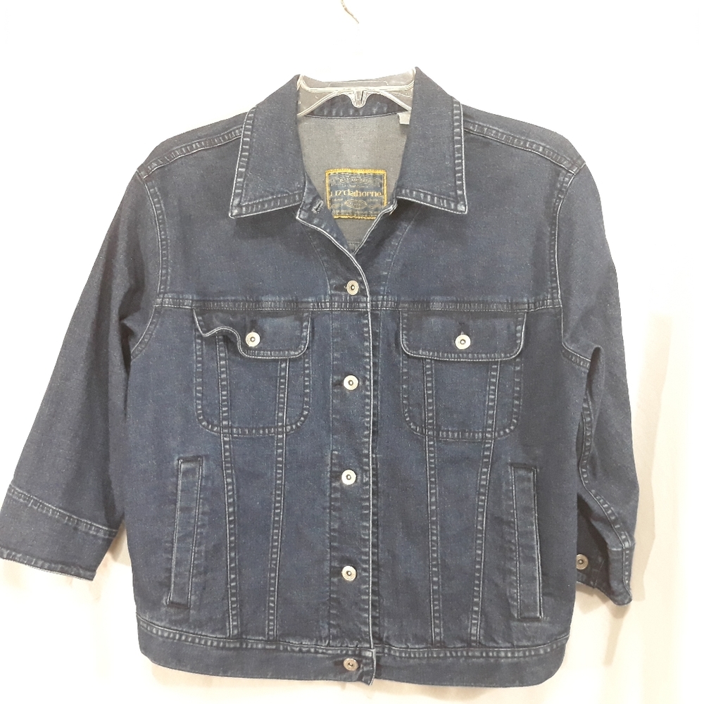 Liz Claiborne Denim Blue Jean Jacket Womens Coat M